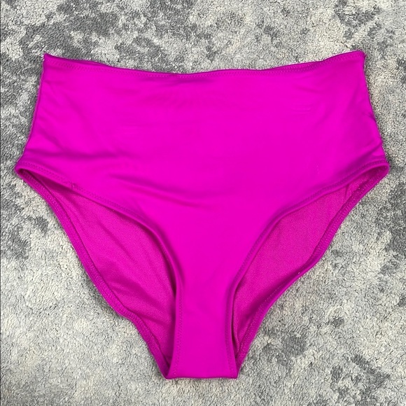 NWT Good American Good Compression Neon Fuchsia Pink Scuba Bikini Brief Sz 2 - Picture 3 of 10